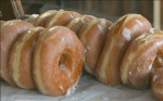 The raised glazed doughnut made at Bloedows Bakery in Winona, Minn.